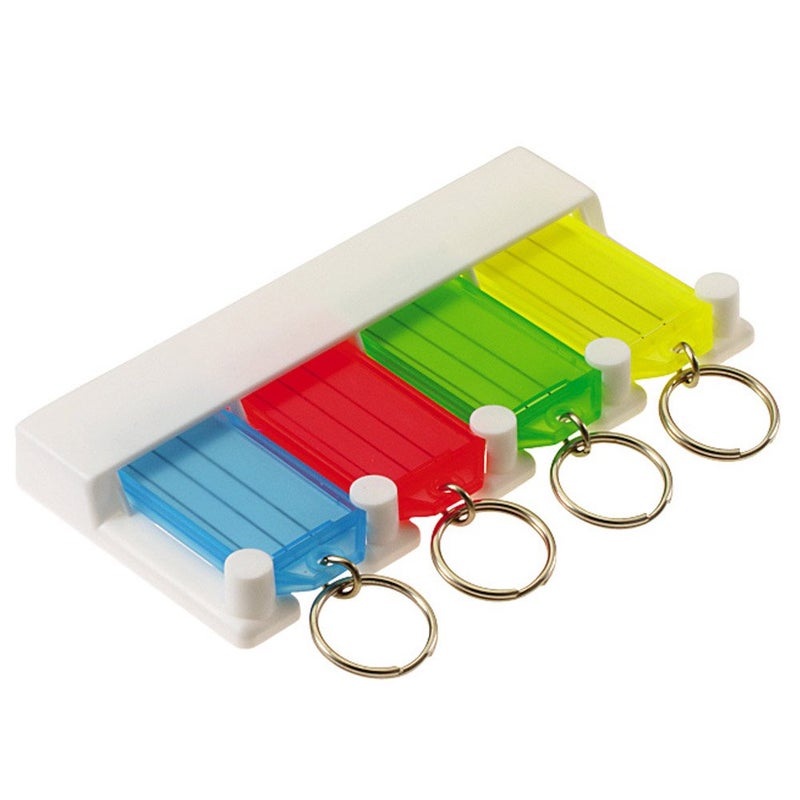 Lucky Line Key Tag Rack with 4 Tags, Multi Color (60540) - Image 1